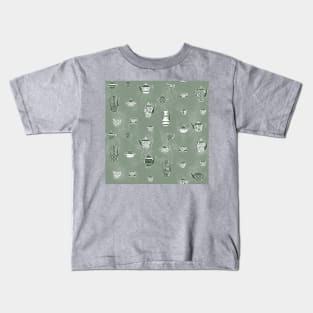 Sage Green Tea Party Kids T-Shirt